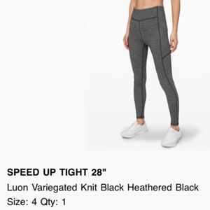 LULULEMON SPEED UP TIGHT 28" (size 4)
